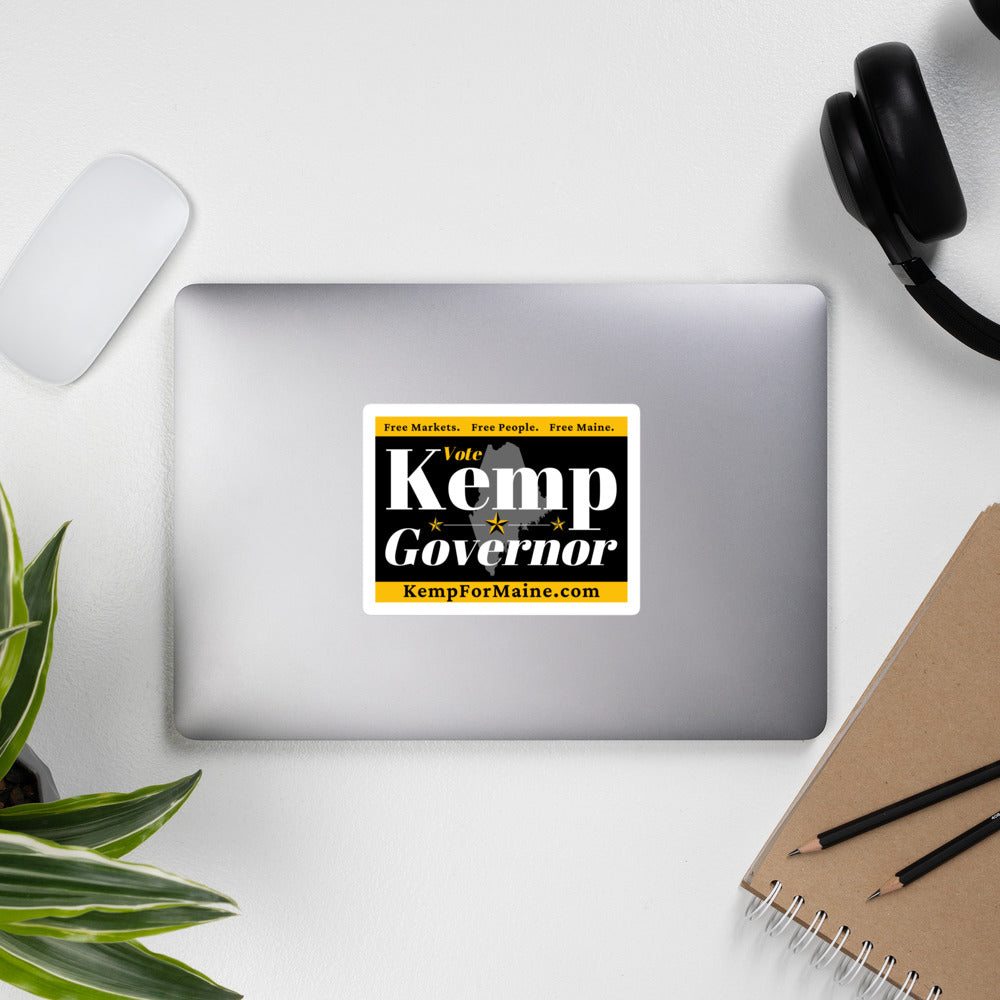 Kemp for Maine Bubble-free stickers