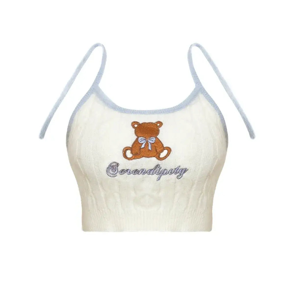 Harajuku Knit Crop Top Set