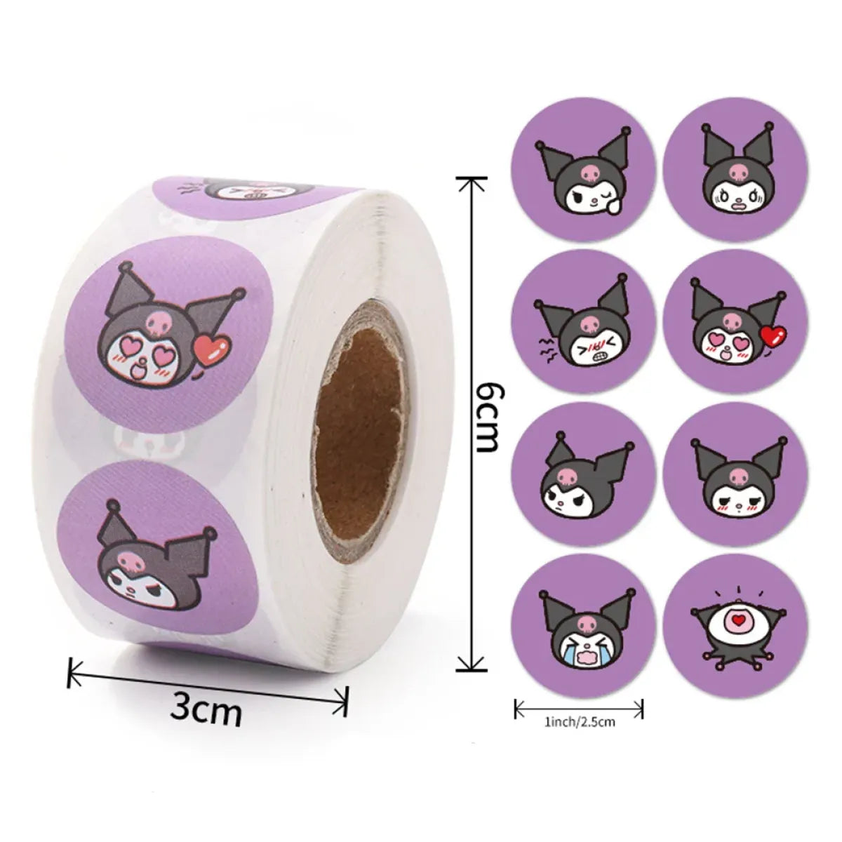 500PCS Cute Kuromi, Pochacco, My Melody Cartoon Stickers