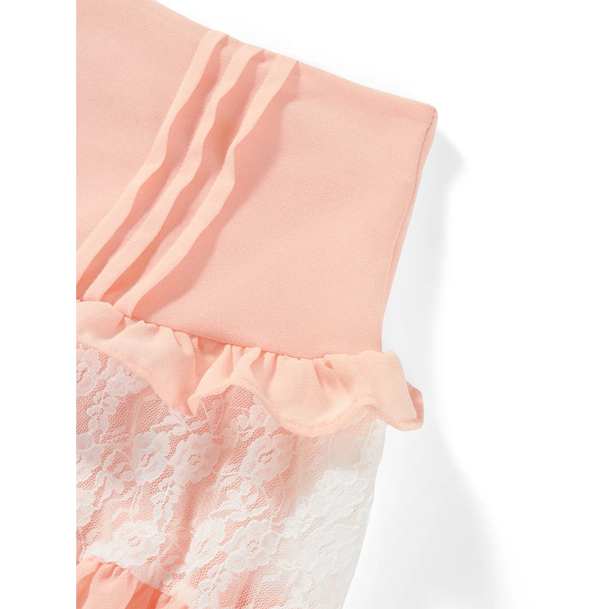 High-Waist Lace Ruffle Mini Skirt - Summer A-Line Patchwork