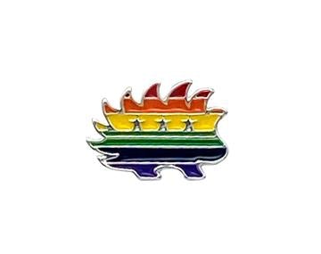 Pin: Libertarian Rainbow LGBTQ Porcupine Pin