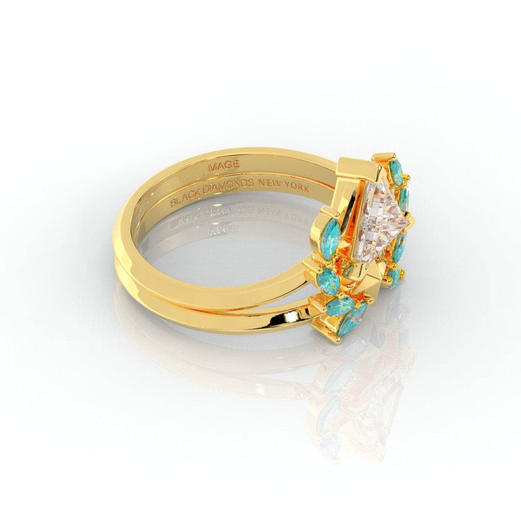 Light Mage Ring Set- 14k Rose Gold Video Game Inspired Rings