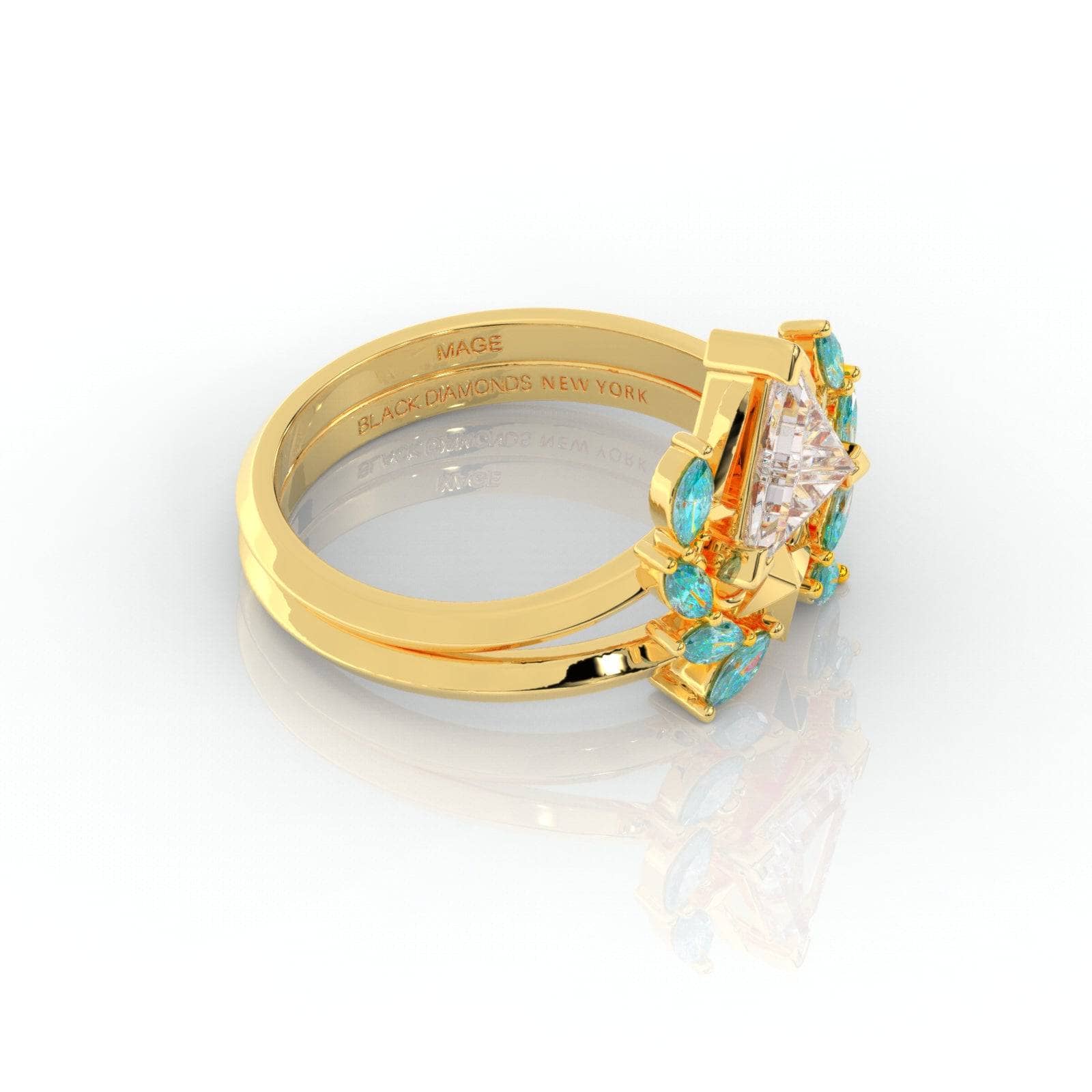Light Mage Ring Set- 14k Rose Gold Video Game Inspired Rings