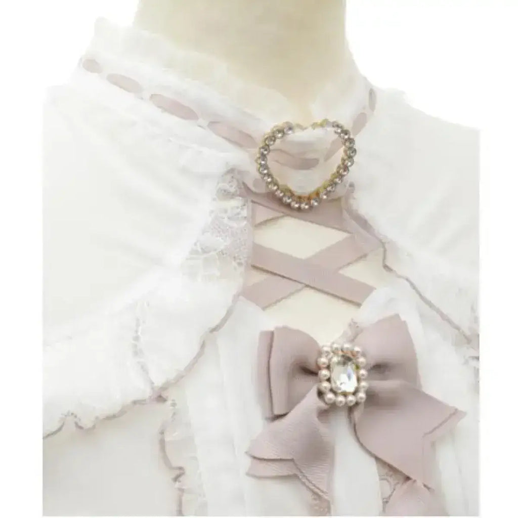 Lolita Lace Bow Off Shoulder Blouse