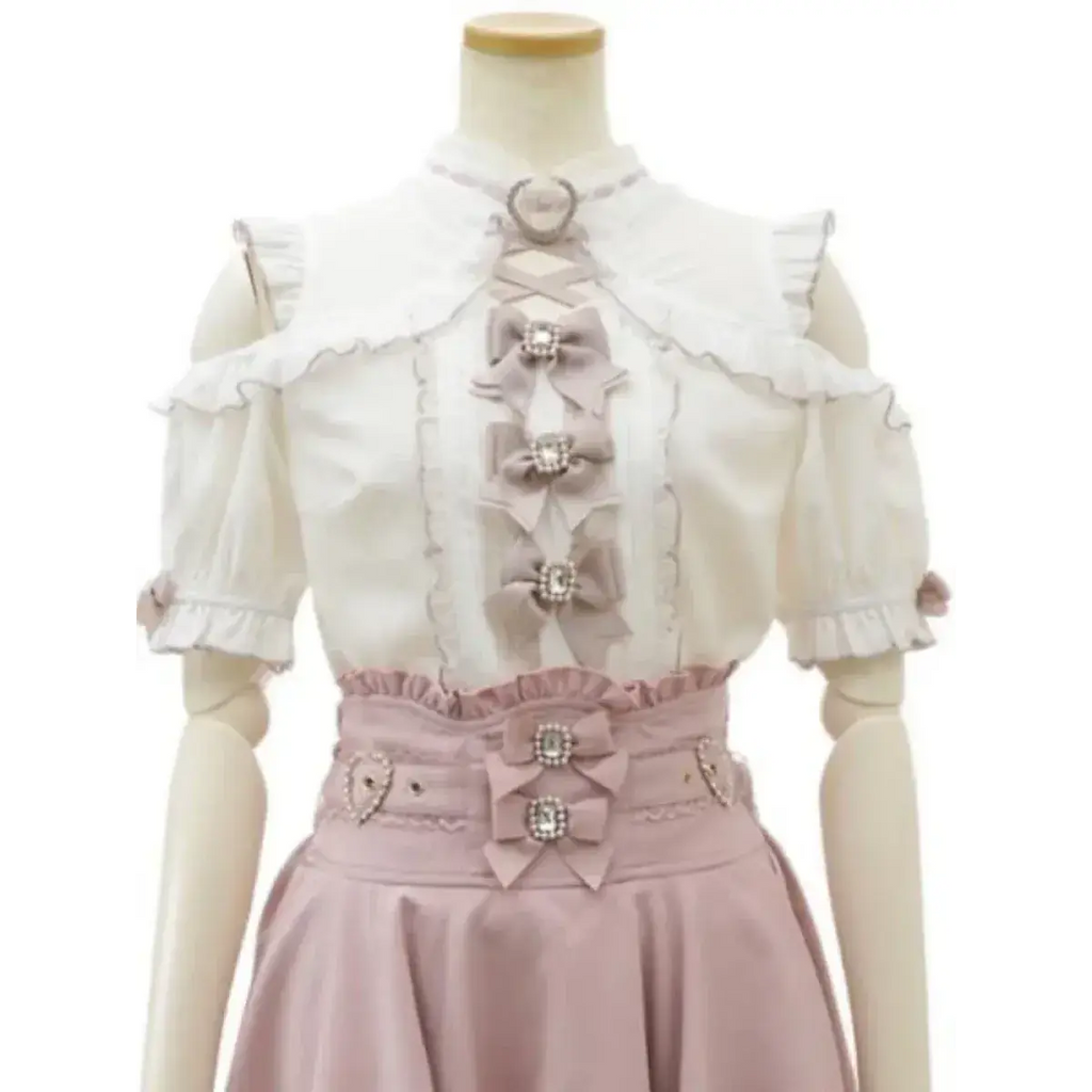 Lolita Lace Bow Off Shoulder Blouse