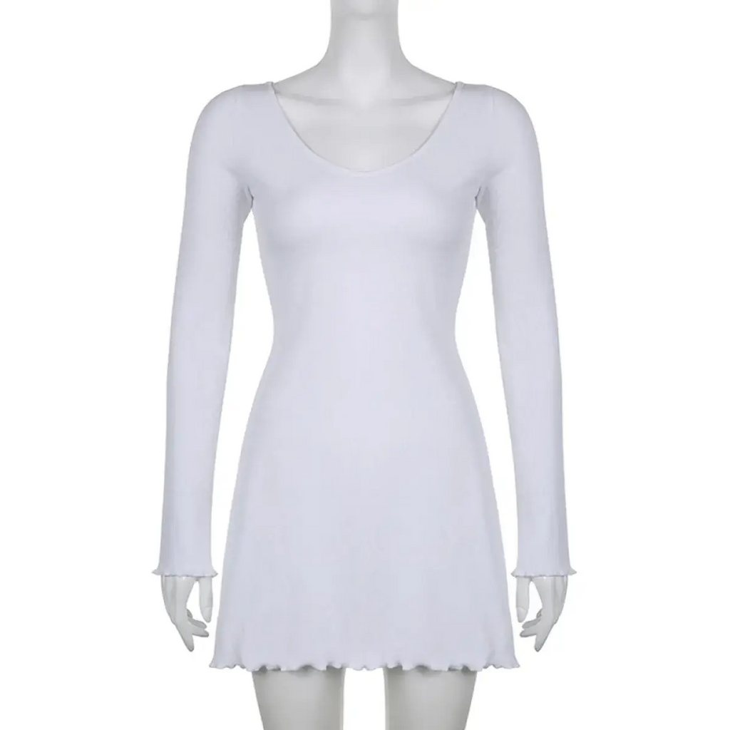 Solid Casual Knitted Dresses