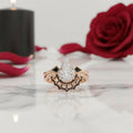 LOVE SPELL- Coffin Cut Diamond Spider Web Gothic Wedding Ring Set