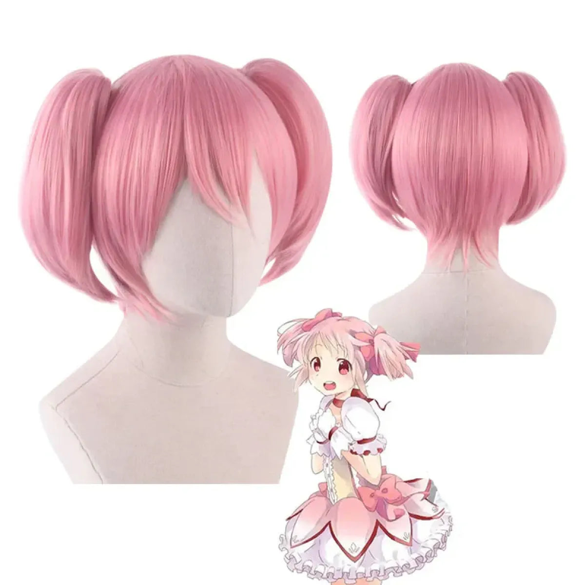 Madoka Kaname Cosplay Costume – Puella Magi Dress with Wig