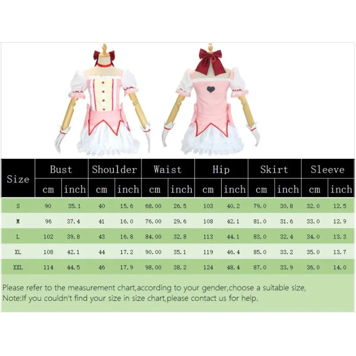 Madoka Kaname Cosplay Costume – Puella Magi Dress with Wig