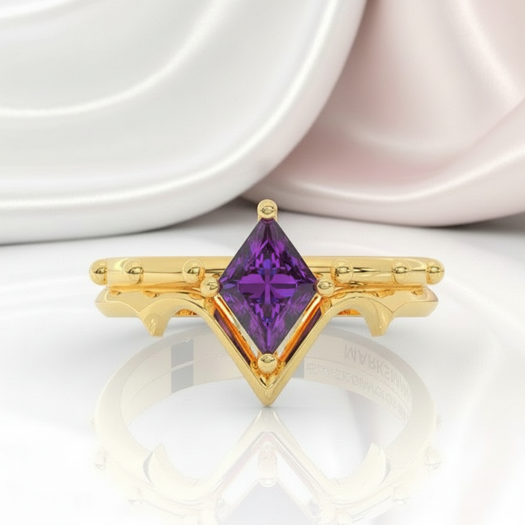 Marksman's Ring Set (Women)- 14k Yellow Gold Video Game Inspired Rings