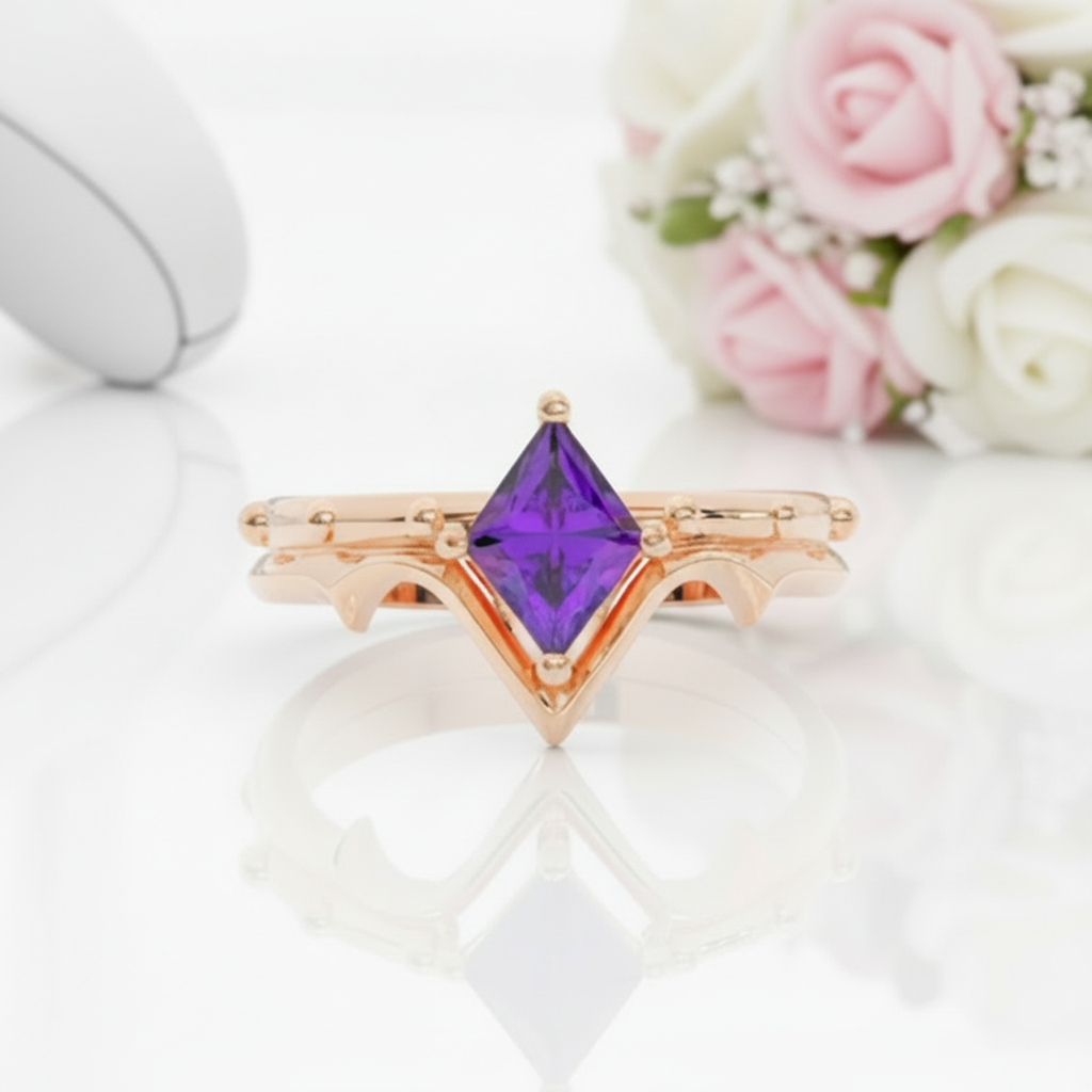 Marksman's Ring Set (Women)- 14k Yellow Gold Video Game Inspired Rings
