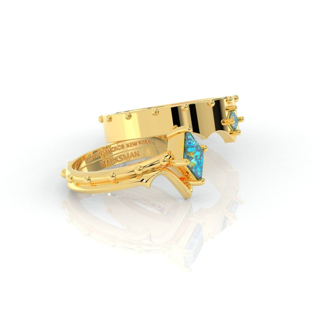 Marksman's Ring Set (Women)- 14k Yellow Gold Video Game Inspired Rings