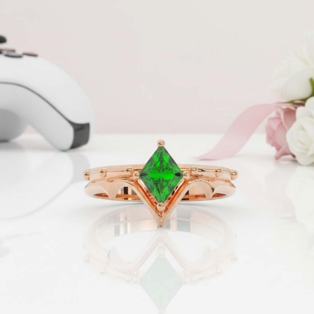 Marksman's Ring Set (Women)- 14k Yellow Gold Video Game Inspired Rings