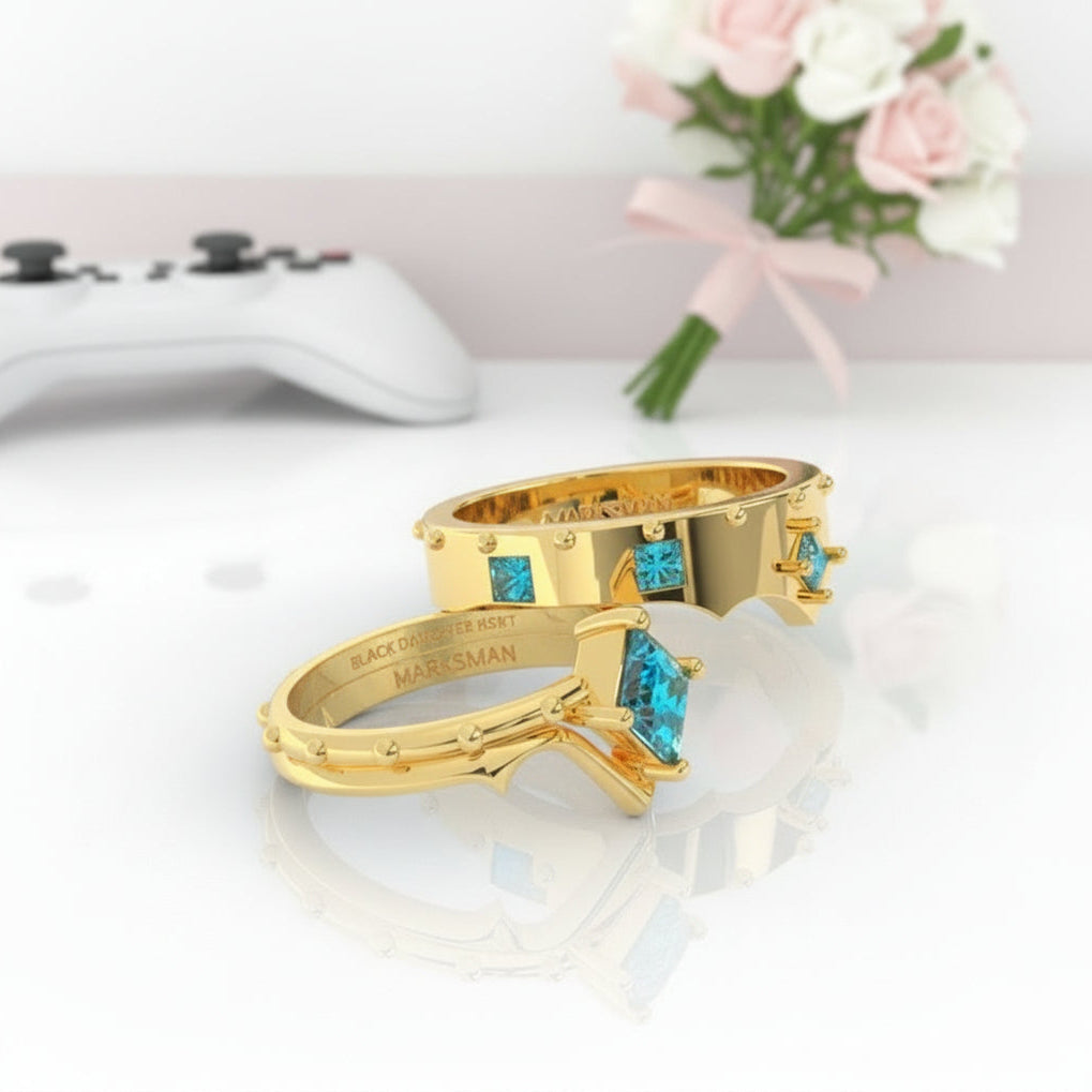 Marksman's Ring (Unisex)- 14k Yellow Gold Video Game Inspired Rings