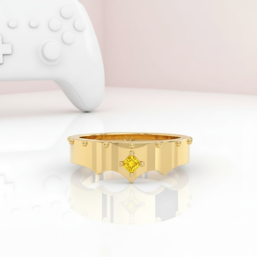Marksman's Ring (Unisex)- 14k Yellow Gold Video Game Inspired Rings