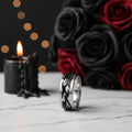 Men's Gothic Option Stainless Steel Ring Band