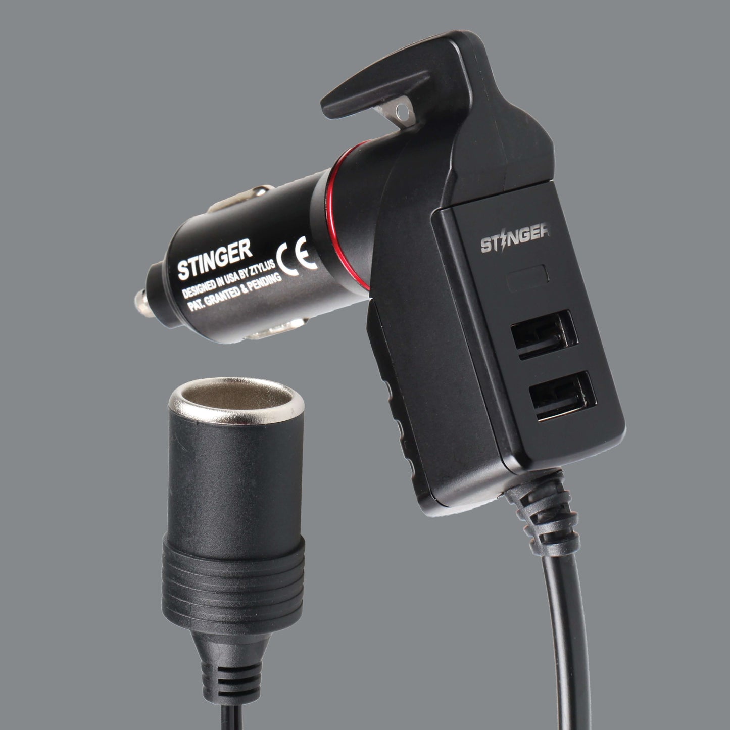 Stinger USB Car Phone Charger Emergency Tool with Single Cigarette Lighter Connection