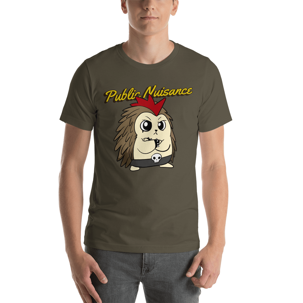 Public Nuisance Angry Libertarian Cartoon Porcupine T-Shirt