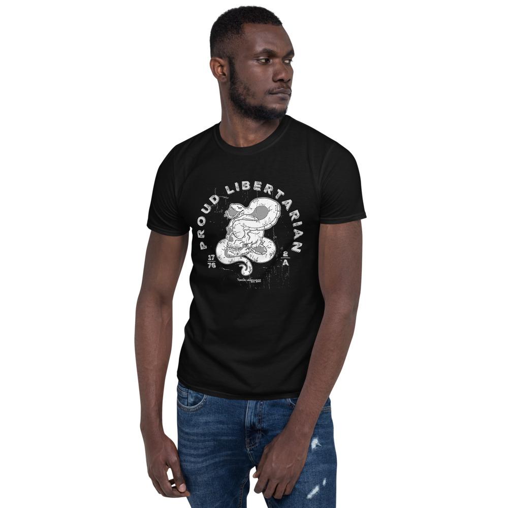Proud Libertarian Snake Skull Shirt Short-Sleeve Unisex T-Shirt