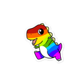 LGBTQ Tyrannosaurus Rex Cartoon - Bubble-free stickers