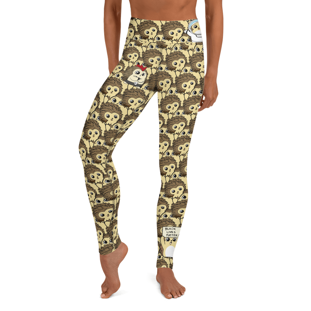 Libertarian Party Cartoon Porcupine Yoga Leggings