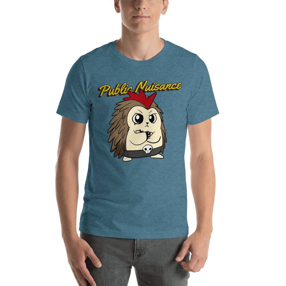 Public Nuisance Angry Libertarian Cartoon Porcupine T-Shirt