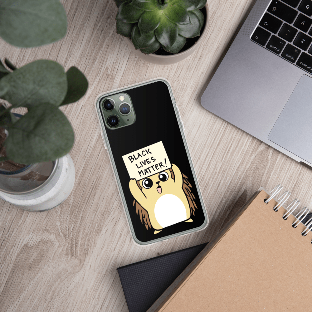 Black Lives Matter Porcupine Cartoon iPhone Case