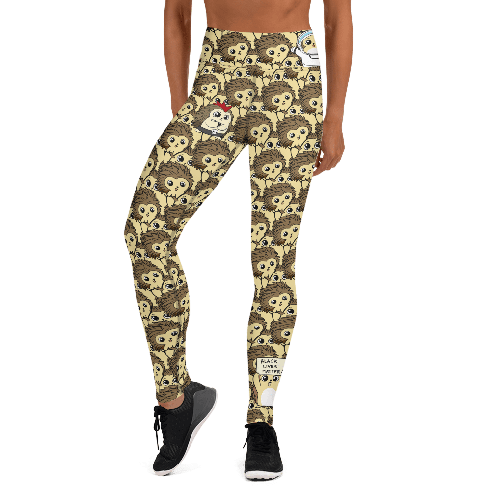 Libertarian Party Cartoon Porcupine Yoga Leggings
