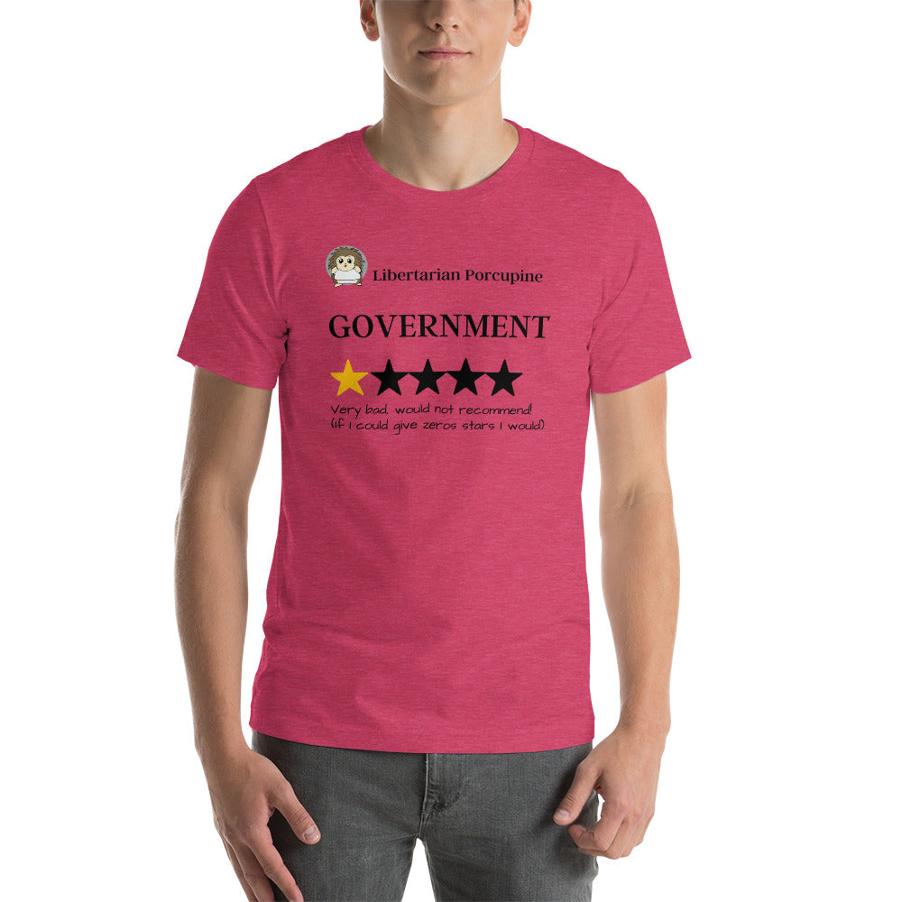 Government Very Bad Would Not Recommend Short-Sleeve Unisex T-Shirt
