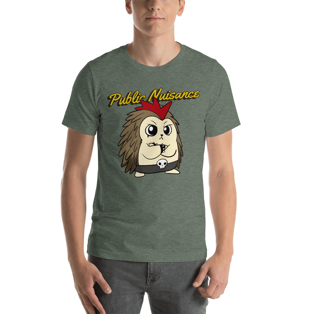 Public Nuisance Angry Libertarian Cartoon Porcupine T-Shirt