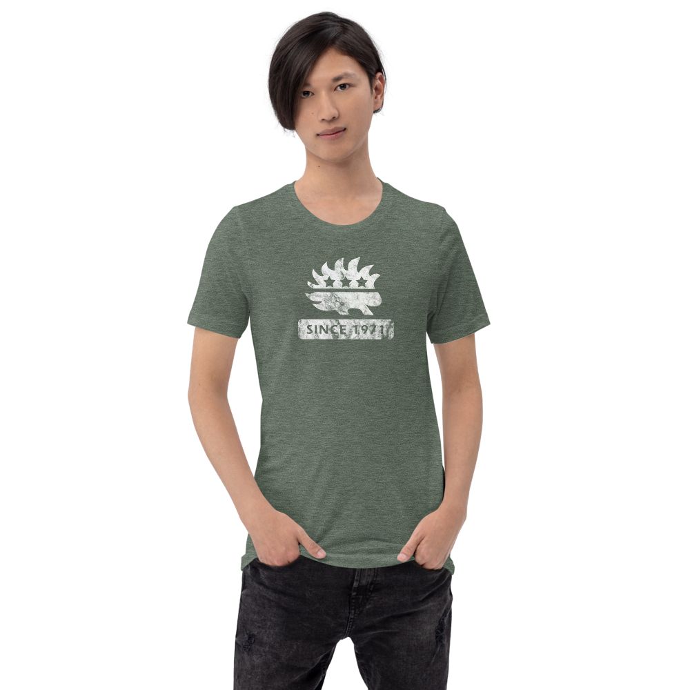 Libertarian Porcupine (Since 1971) Short-Sleeve Unisex  Heathered T-Shirt