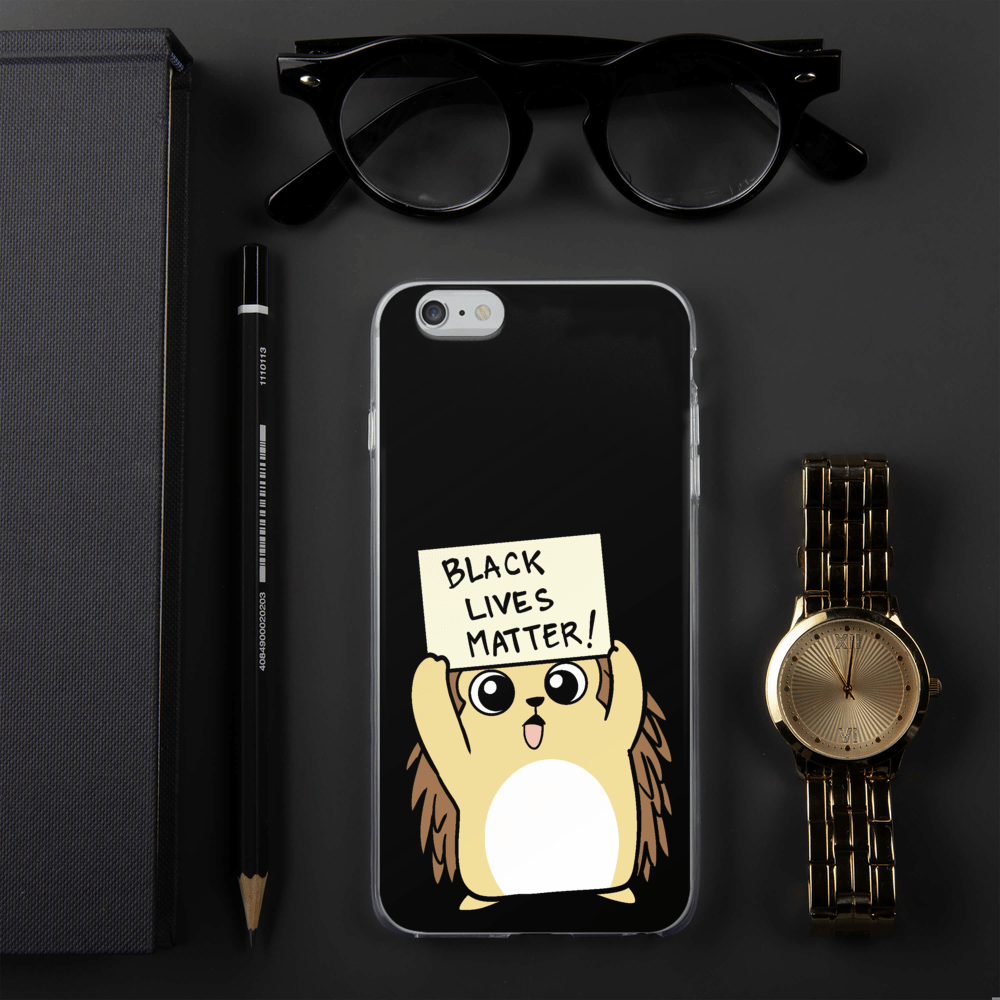 Black Lives Matter Porcupine Cartoon iPhone Case