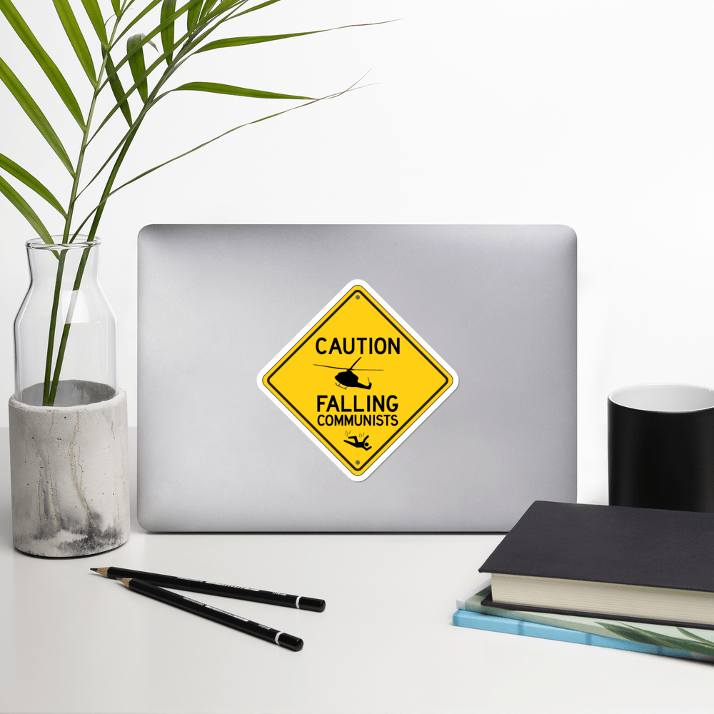 Caution - Falling Communists  - Bubble-free stickers
