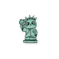 Sloth of Liberty Cartoon - Bubble-free stickers