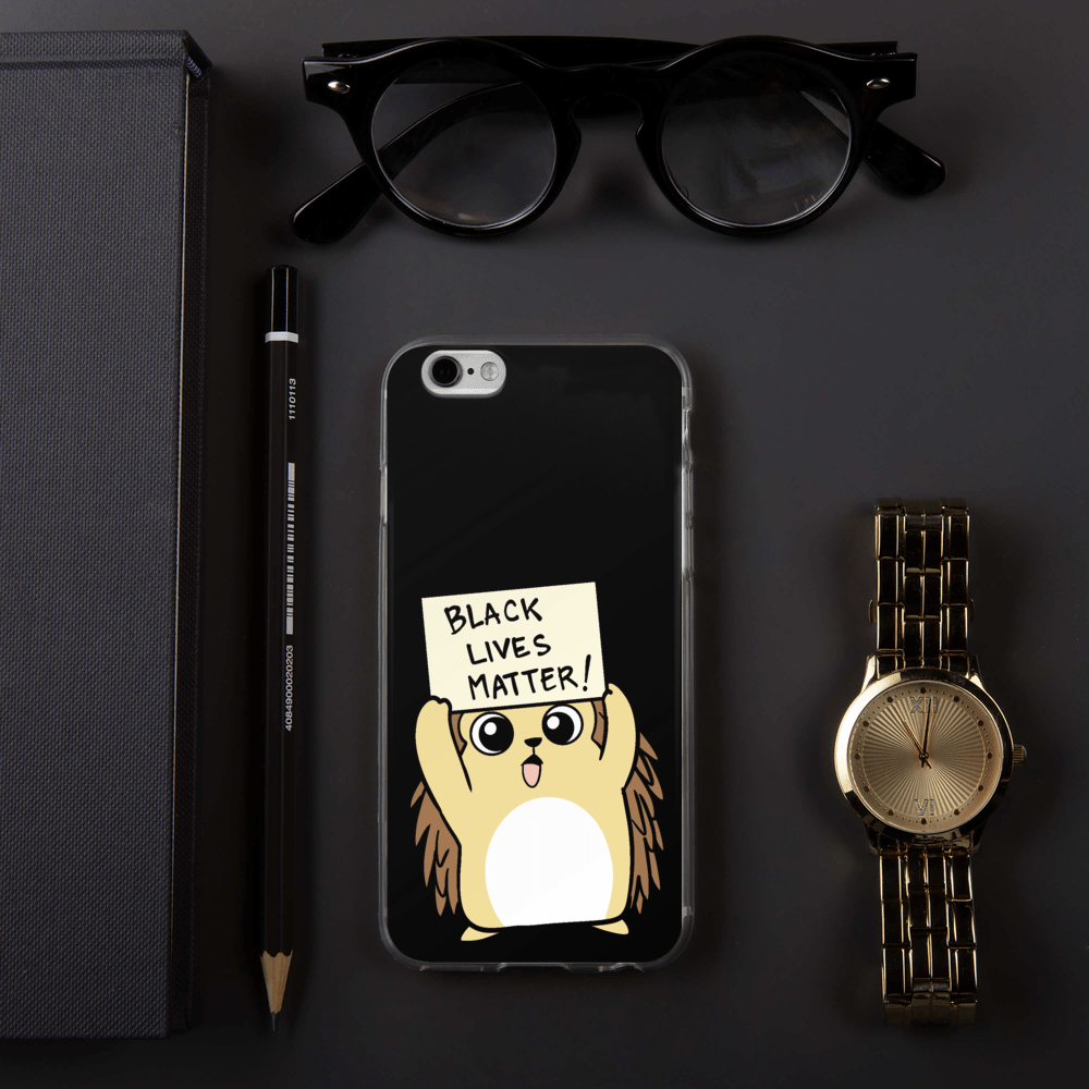 Black Lives Matter Porcupine Cartoon iPhone Case