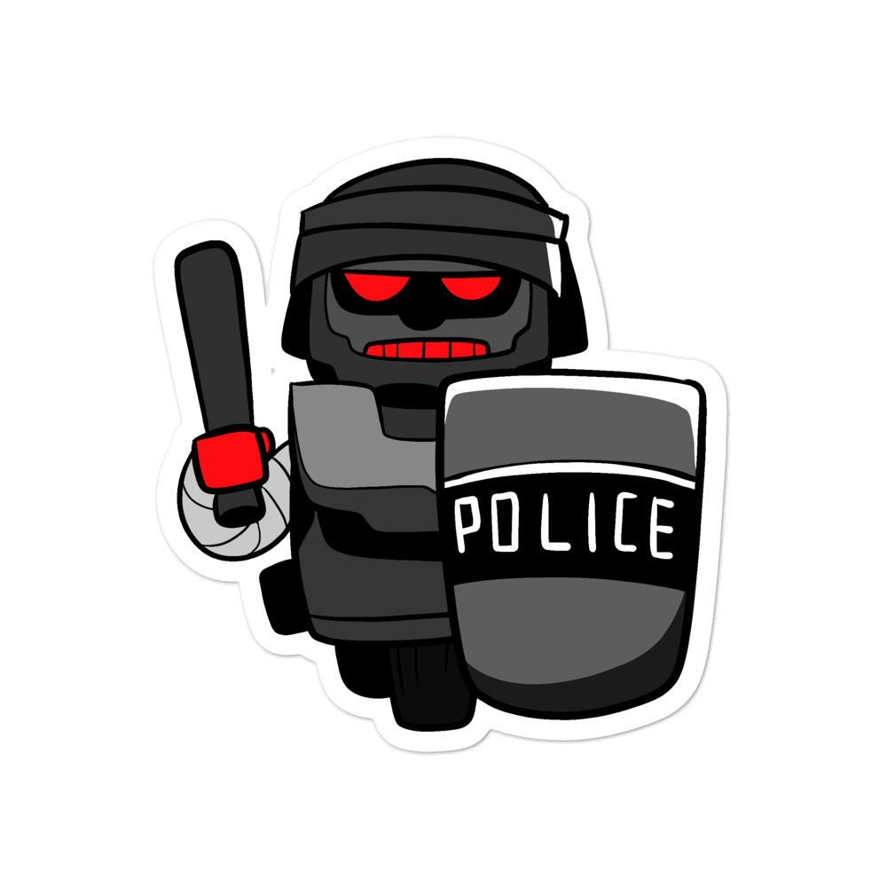 InHuman Police Robot Cartoon - Bubble-free stickers