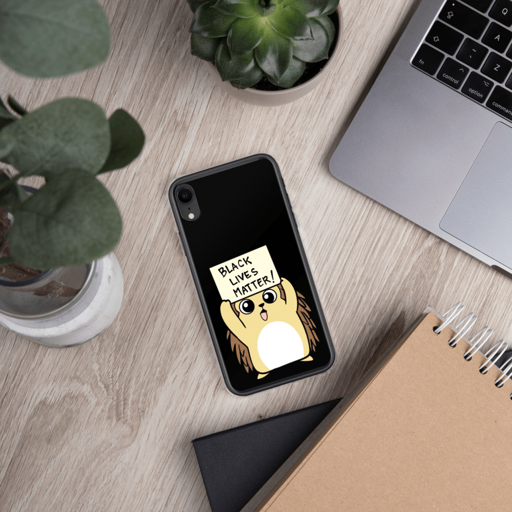Black Lives Matter Porcupine Cartoon iPhone Case