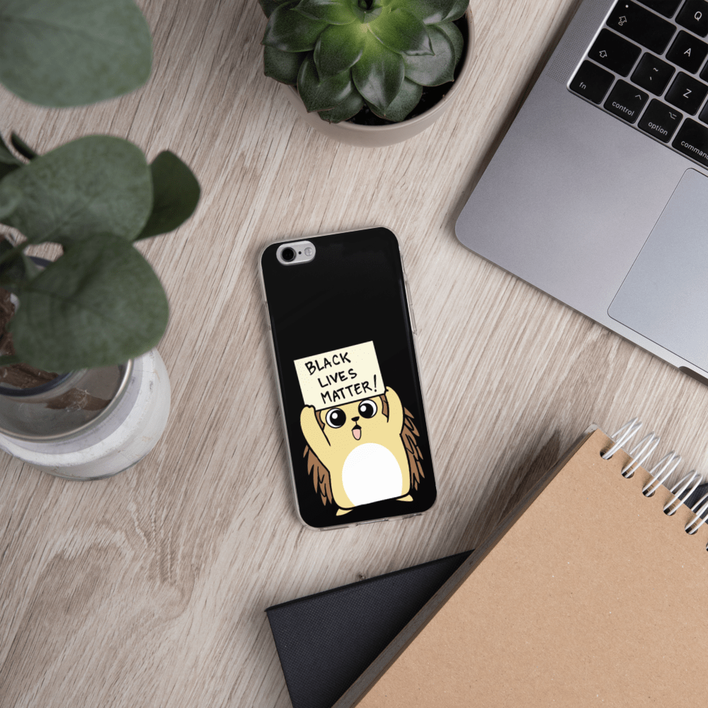 Black Lives Matter Porcupine Cartoon iPhone Case