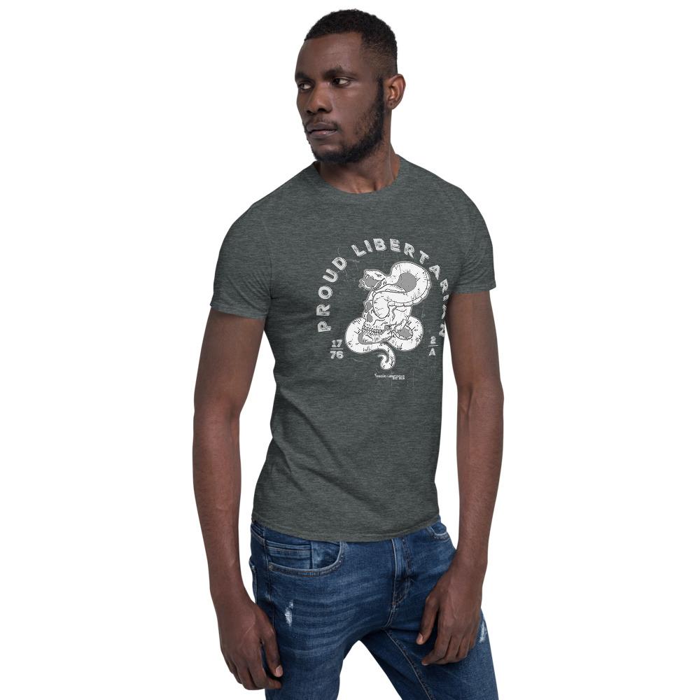 Proud Libertarian Snake Skull Shirt Short-Sleeve Unisex T-Shirt