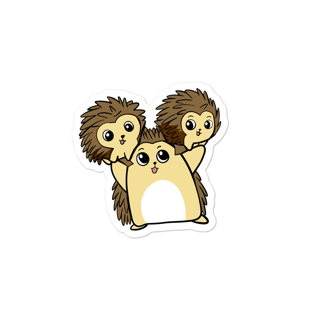 Raising Young Libertarians Porcupine Cartoon - Bubble-free stickers