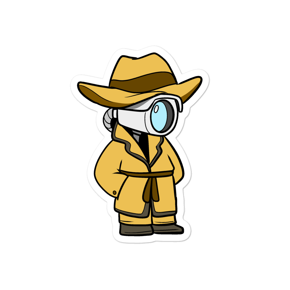 Don't Spy on Me Cartoon - Bubble-free stickers