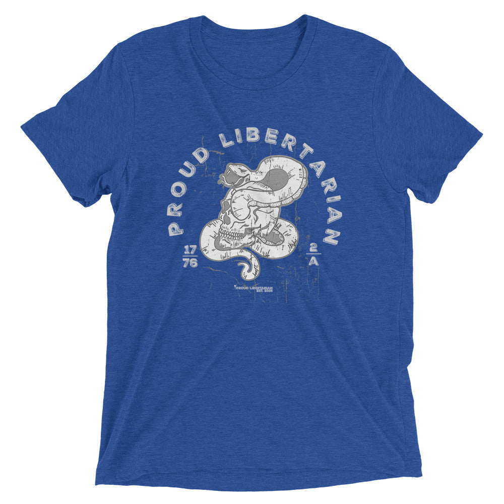Snake Skull Proud Libertarian Short sleeve t-shirt