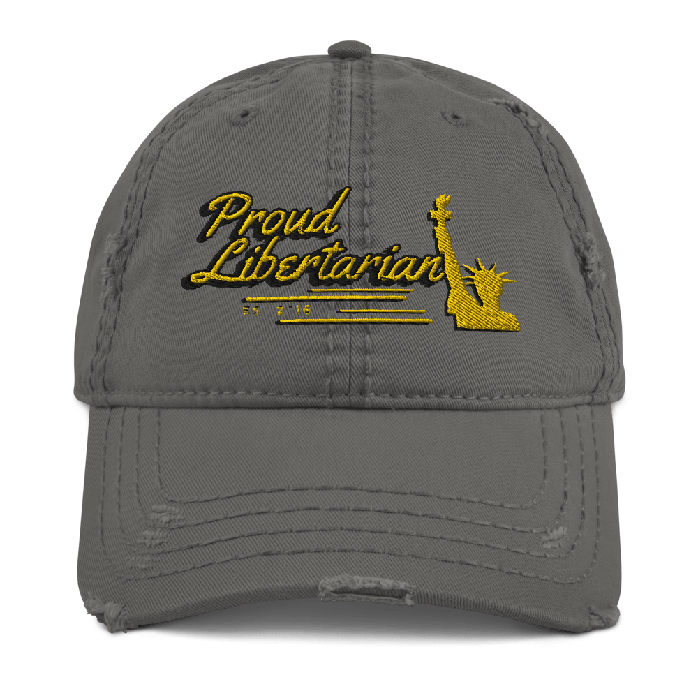 Proud Libertarian Distressed Dad Hat