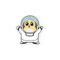 Freedom in Space Cartoon - Bubble-free stickers