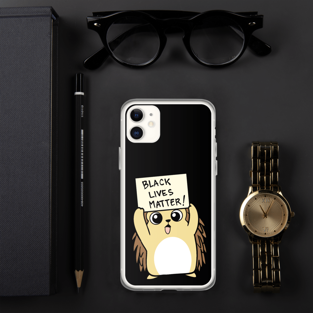 Black Lives Matter Porcupine Cartoon iPhone Case
