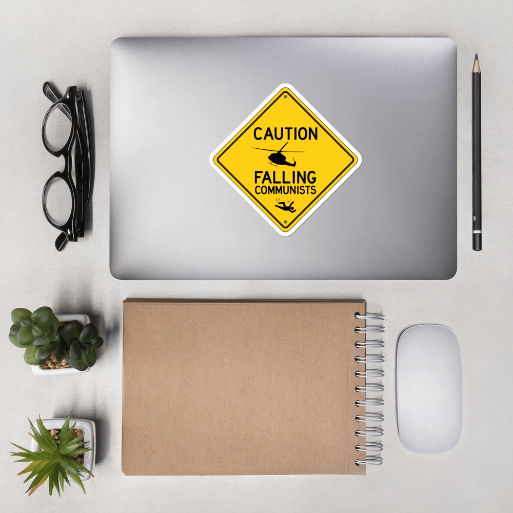 Caution - Falling Communists  - Bubble-free stickers