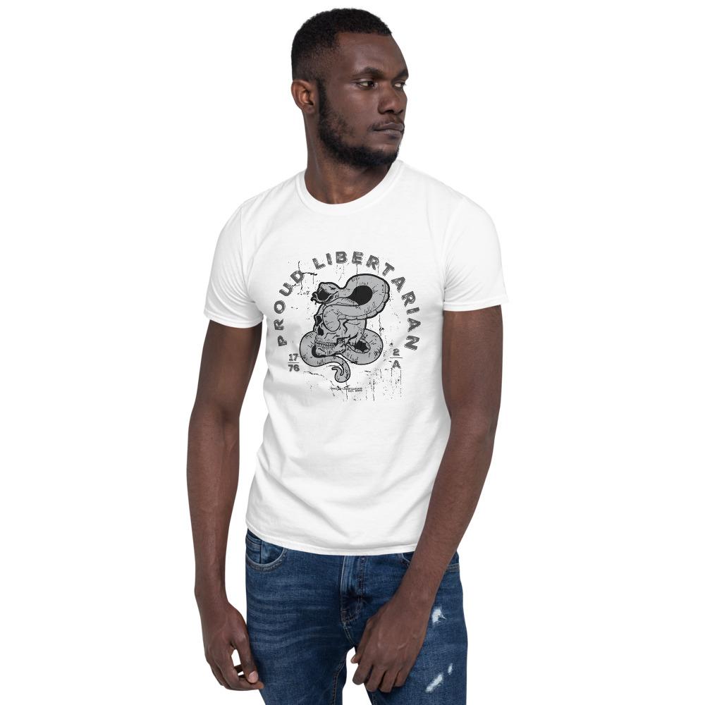 Proud Libertarian Snake Skull Shirt Short-Sleeve Unisex T-Shirt