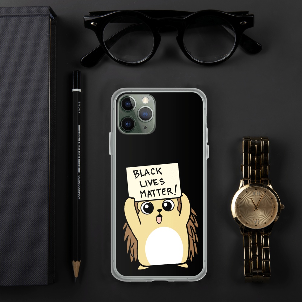 Black Lives Matter Porcupine Cartoon iPhone Case