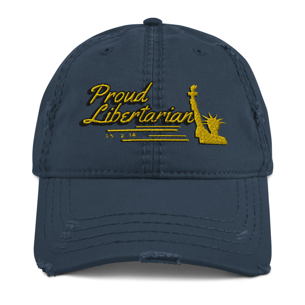 Proud Libertarian Distressed Dad Hat