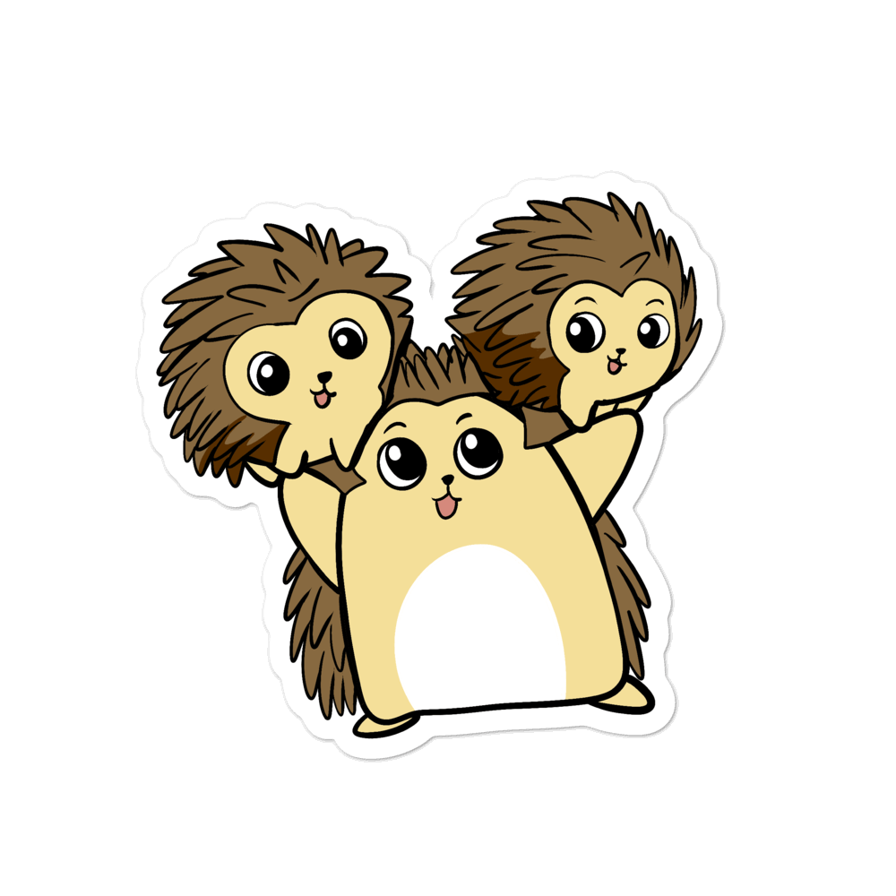 Raising Young Libertarians Porcupine Cartoon - Bubble-free stickers